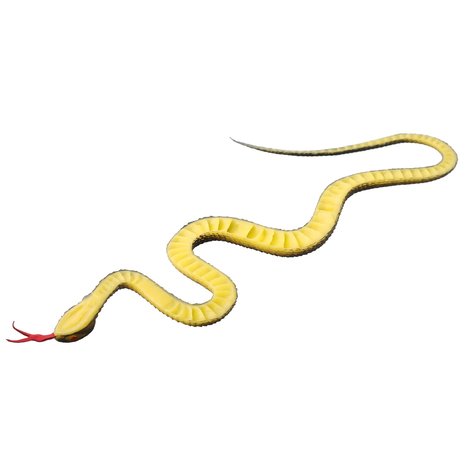 45cm Fake Realistic Rubber Toy Snake Simulation Anaconda Scary Halloween To Scare Birds Props Prank Trick Toy Accessories