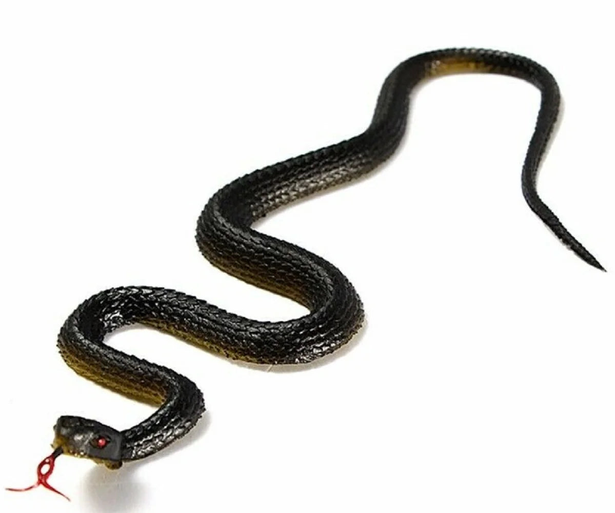 45cm Fake Realistic Rubber Toy Snake Simulation Anaconda Scary Halloween To Scare Birds Props Prank Trick Toy Accessories