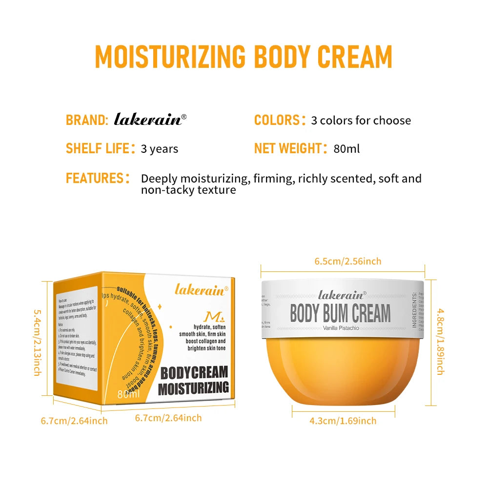 Bady Cream Hip Buttock Care Cream Moisturizing Firming Body Massager Gel Caramel Vanilla Floral Butt Care 80g - null - Fashion Fossil -  