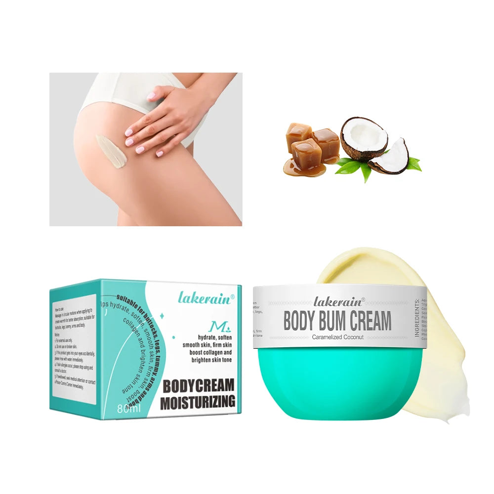 Bady Cream Hip Buttock Care Cream Moisturizing Firming Body Massager Gel Caramel Vanilla Floral Butt Care 80g - null - Fashion Fossil -  