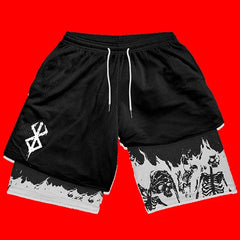 Y2K Summer Men Streetwear Anime High Waist Oversize Breathable Gym Short Pants Training Fitness Workout Track Shorts Clothes - null - Fashion Fossil -  