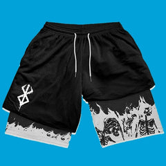 Y2K Summer Men Streetwear Anime High Waist Oversize Breathable Gym Short Pants Training Fitness Workout Track Shorts Clothes - null - Fashion Fossil -  