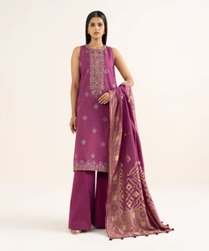 HOME pret embroidered zari khaddar suit 3 piece
