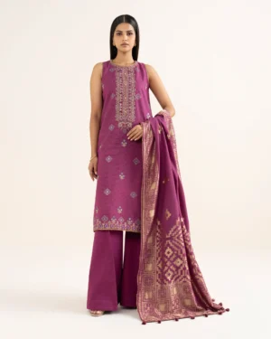 pret embroidered zari khaddar suit 3 piece
