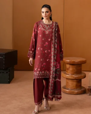 pret embroidered twill viscose suit 3 piece