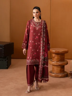 pret embroidered twill viscose suit 3 piece