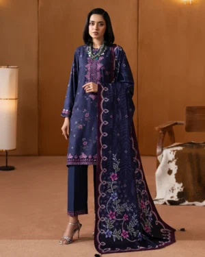 pret embroidered twill viscose suit 3 piece