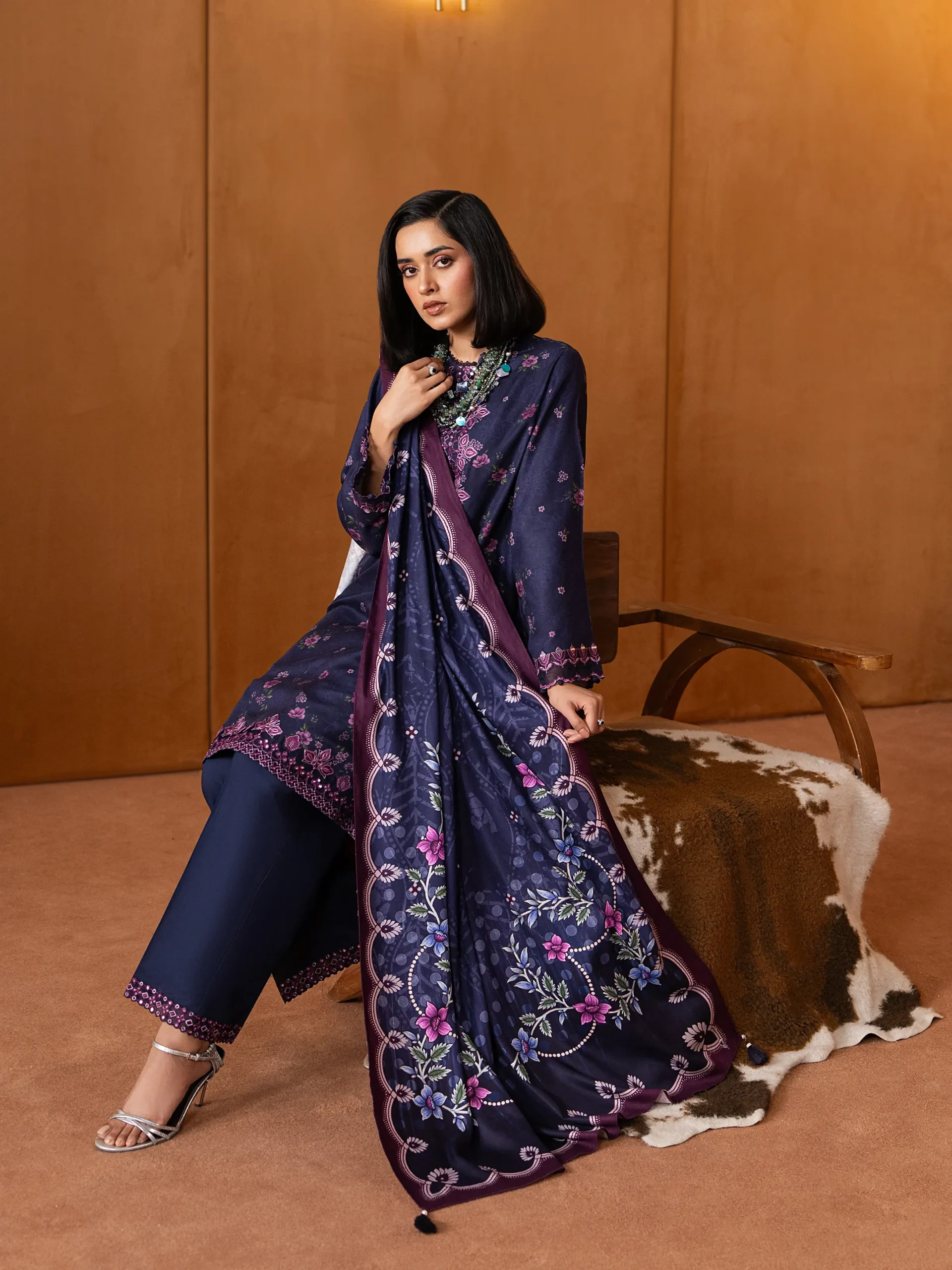 pret embroidered twill viscose suit 3 piece pret embroidered twill viscose suit 3 piece