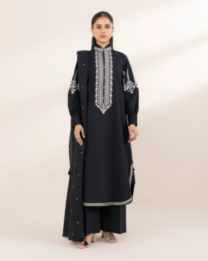 HOME pret embroidered khaddar suit 3 piece