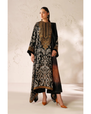 HOME pret embroidered viscose silk suit 2piece