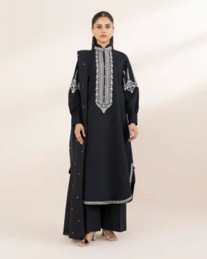 pret embroidered khaddar suit 3 piece