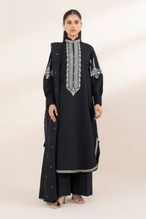 Home pret embroidered khaddar suit 3 piece