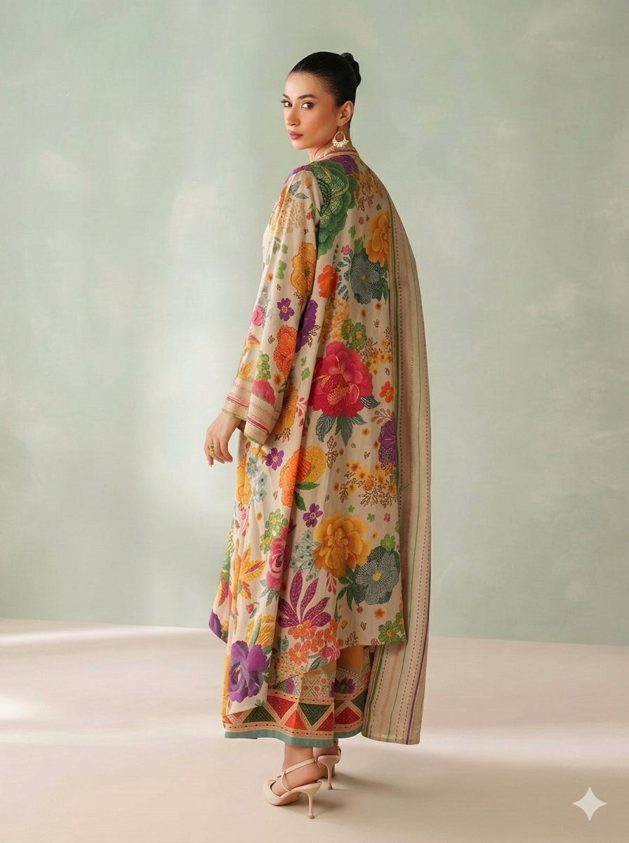 pret printed viscose silk suit pret printed viscose silk suit