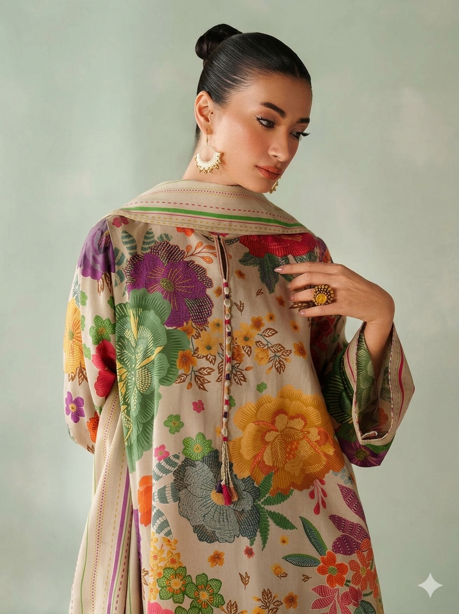 pret printed viscose silk suit pret printed viscose silk suit