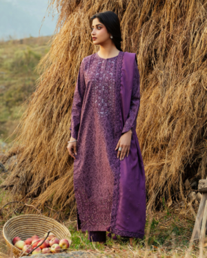 pret embroidered khaddar suit – 3 piece
