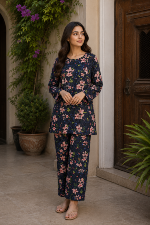 printed khaddar co ord set (copy)