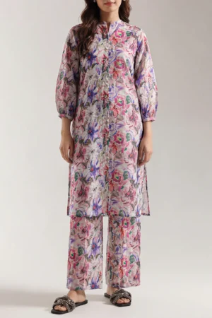 HOME printed khaddar co ord set